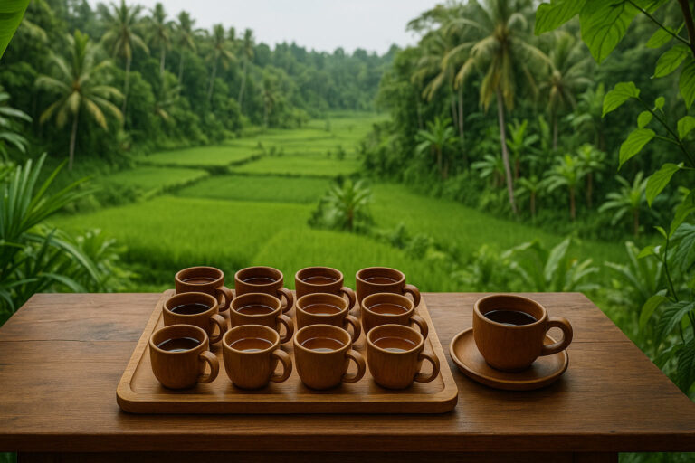 Bali coffee plantation tour walk through Arabica trees