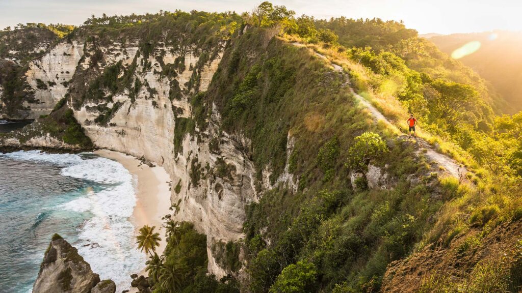 best clift Beach Nusa Penida Aerial View