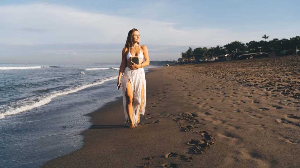 woman in Beach Bali wellness destination