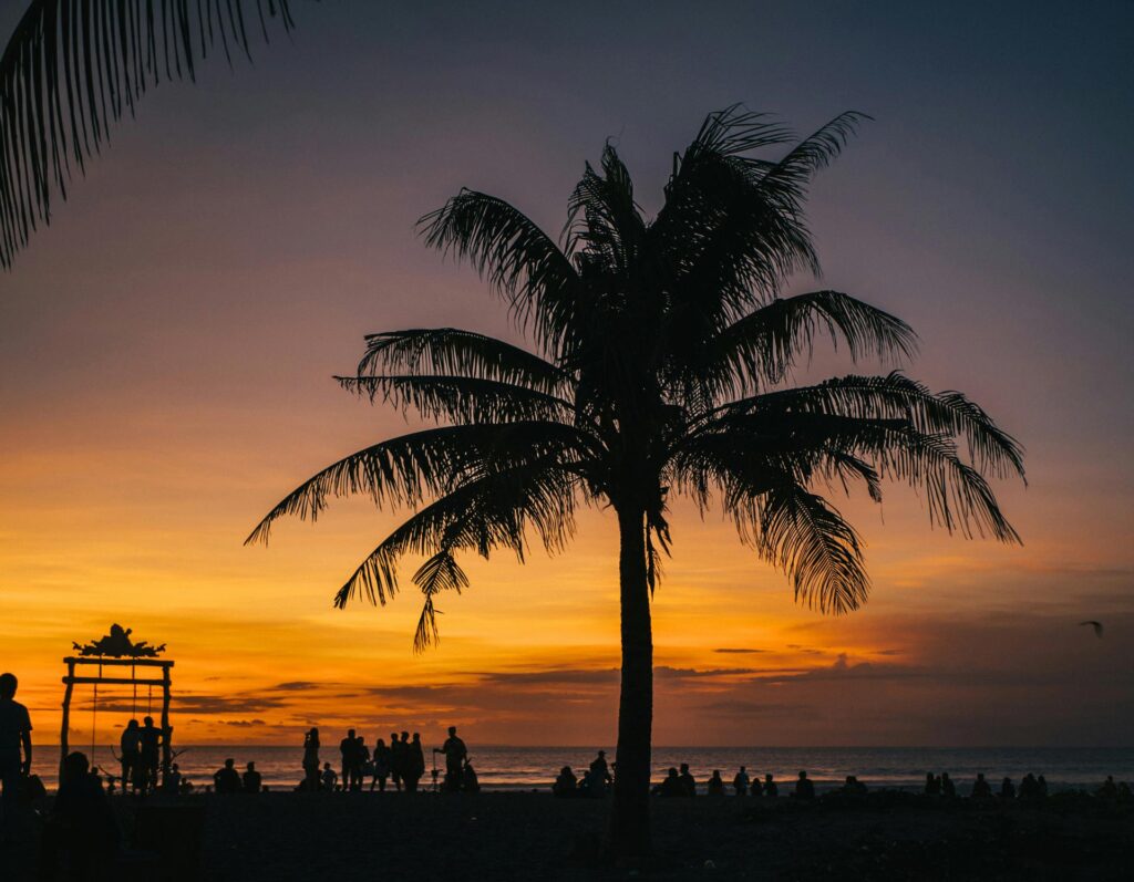 Seminyak Beach sunset view