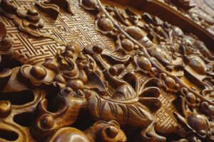 Balinese wood carving art