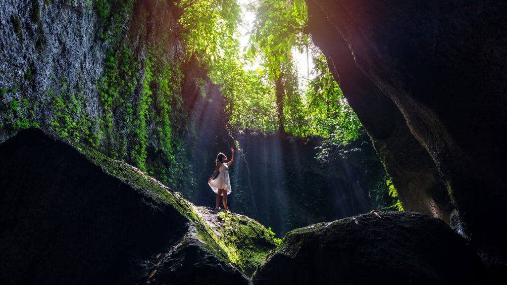 Tukad Cepung Waterfall view