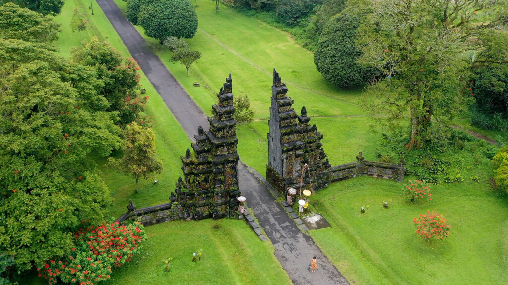 Handara Gate Bali arial view