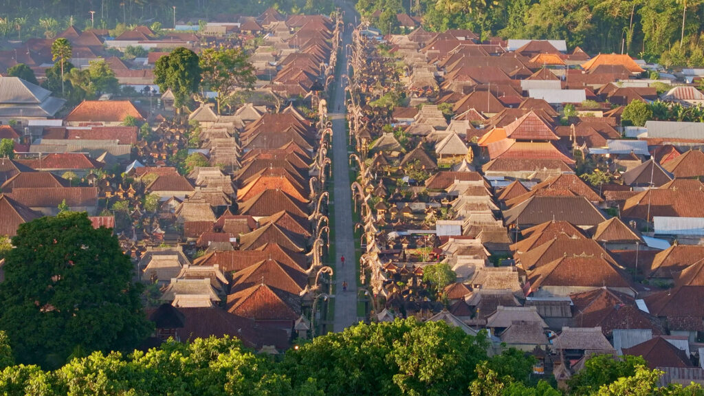 arial view penglipuran