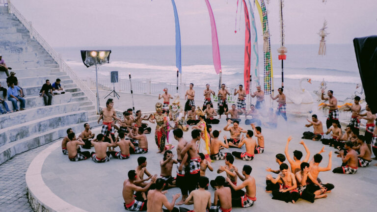 Melasti Beach Bali kecak show view