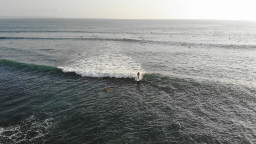 arial view surf bali